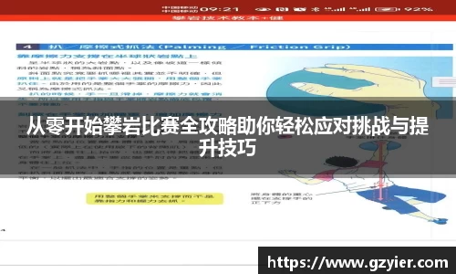 从零开始攀岩比赛全攻略助你轻松应对挑战与提升技巧